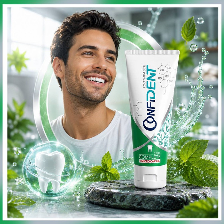 خمیر دندان محافظت از مینای دندان کانفیدنت مدل Complete Care03 حجم 70 میلی لیتر مجموعه 3 عددی
