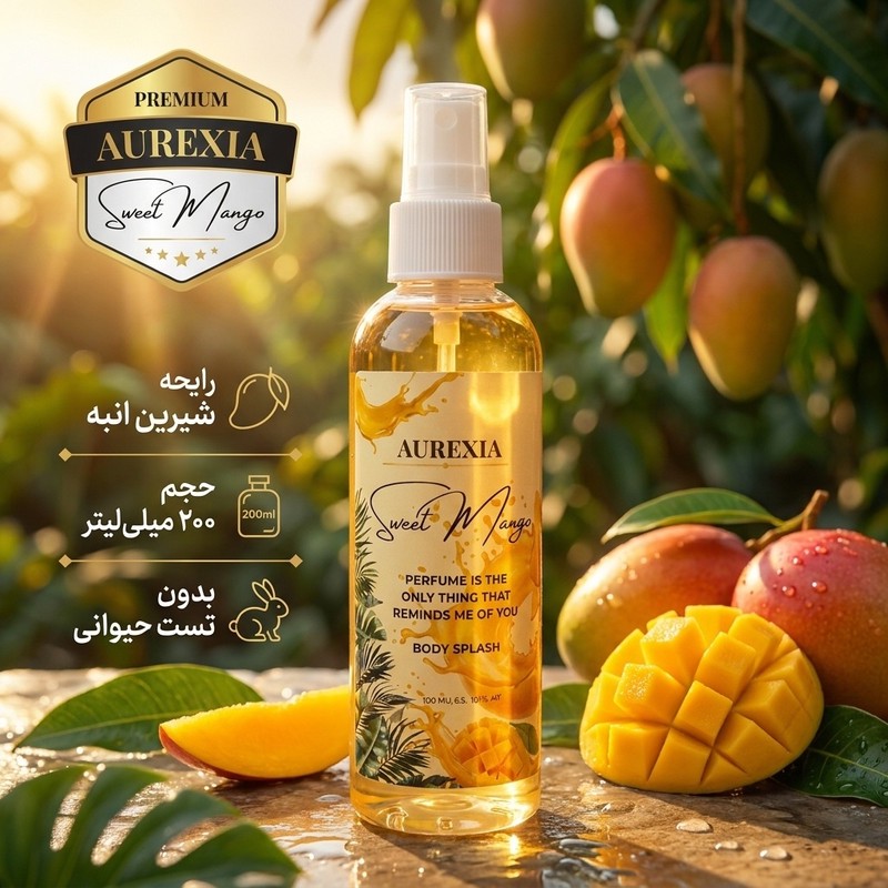 بادی اسپلش آئورکسیا مدل انبه ای حجم ۲۰۰ میلی لیتر