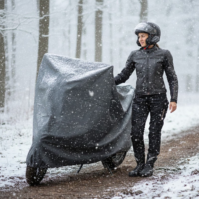 چادر موتور سیکلت رویال اسپرت مدل ضدآب مناسب برای موتور سیکلت TVS Apache 200CC