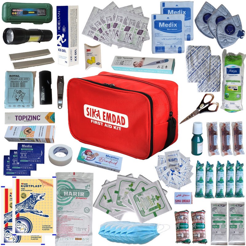 کیف کمکهای اولیه سینا امداد مدل AB001 مجموعه 82 عددی