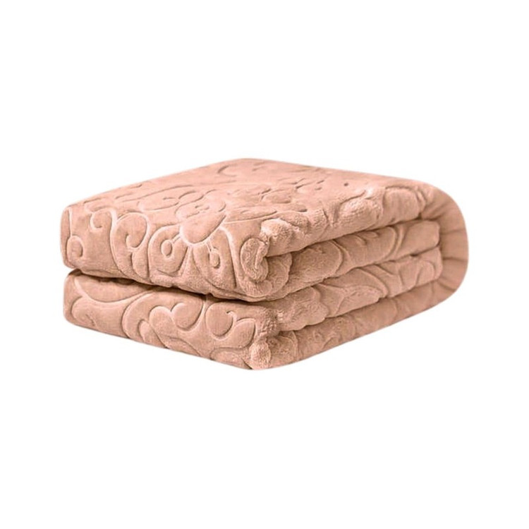 پتو یک نفره گلبافت مدل الوان گل برجسته کد 60078 سایز 220x160 سانتیمتر