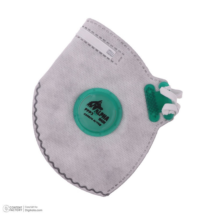 ماسک تنفسی آلفا ماسک 7 لایه کد N99 CARBON ACTIVE بسته 12 عددی