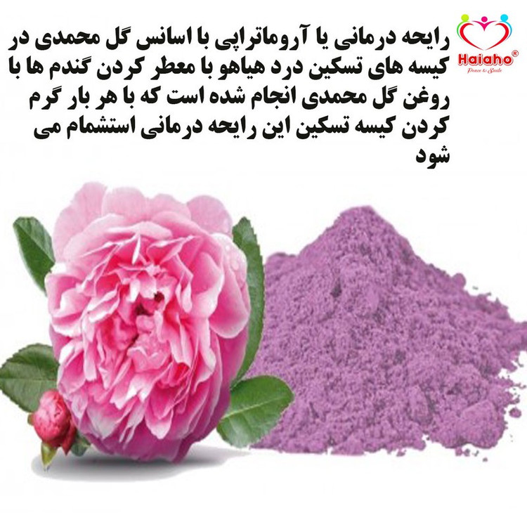 کیسه تسکین درد هیاهو مدل آروماتراپی اسانس گل محمدی کد Wheat-30x30-6