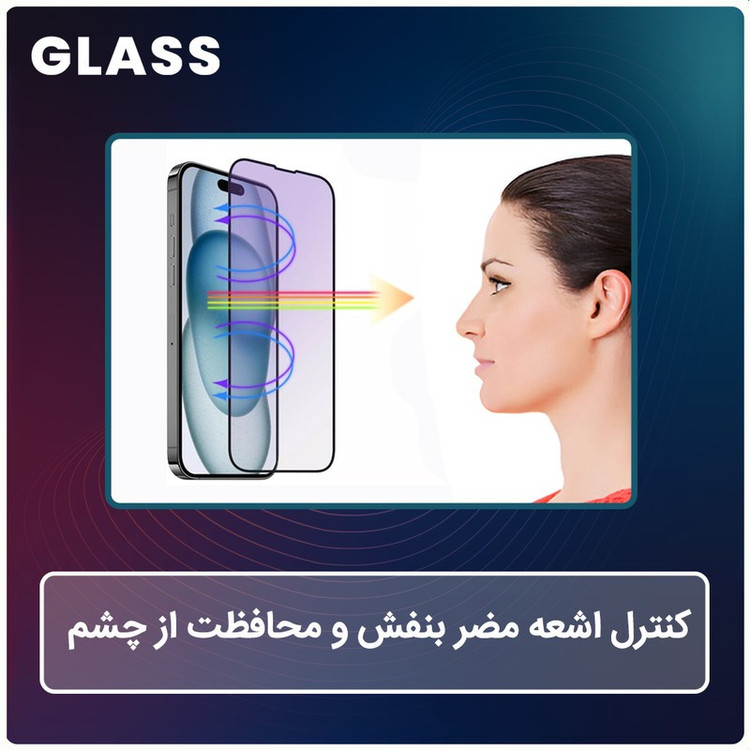 محافظ صفحه نمایش آنتی پرپل گلس مدل Eye Care مناسب برای گوشی موبایل اچ ام دی Pulse Plus