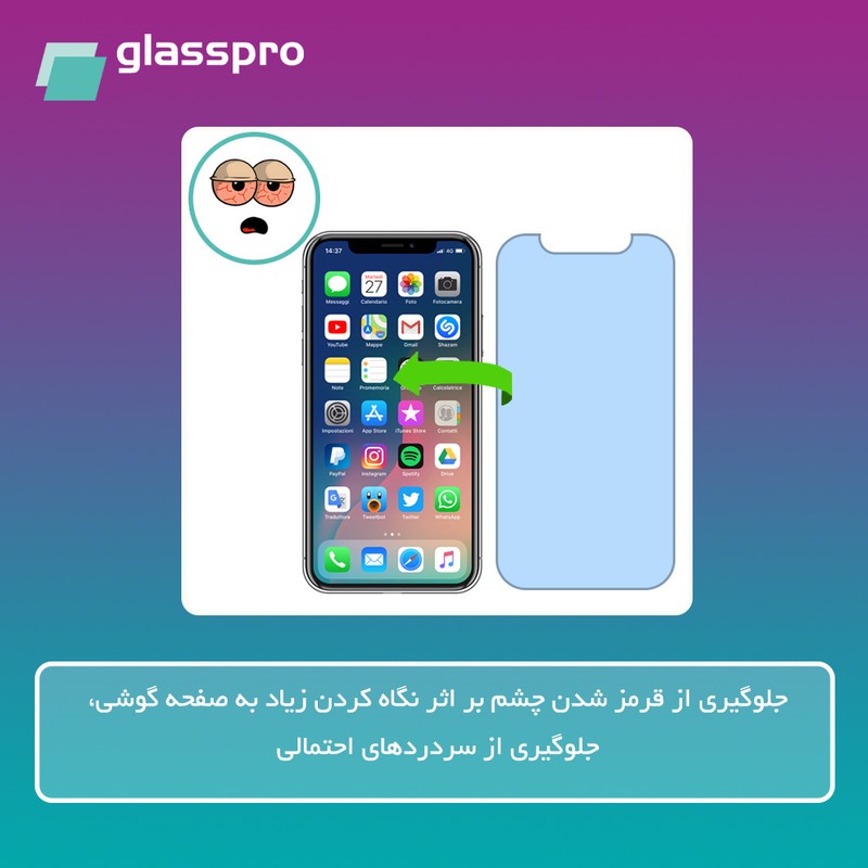 محافظ صفحه نمایش بلوکات گلس پرو مدل Eye Care مناسب برای گوشی موبایل اچ ام دی Pulse Plus