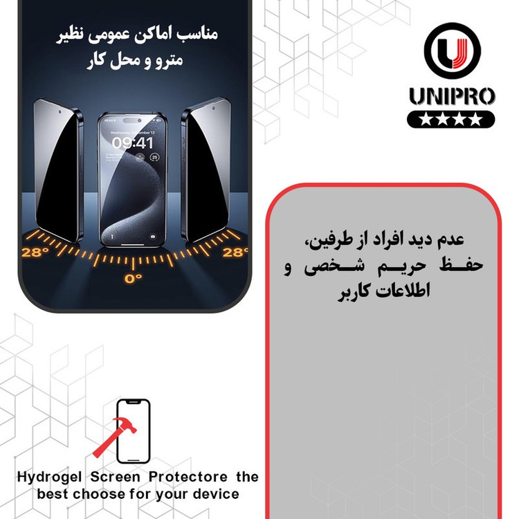محافظ صفحه نمایش پرایوسی یونی پرو مدل Star 4 مناسب برای گوشی موبایل اچ ام دی Pulse Plus