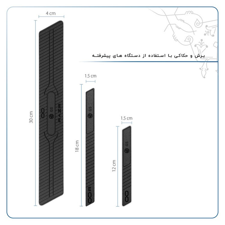 محافظ درب، سپر و آینه خودرو ماهوت مدل RAZR-Bمناسب برای ام جی GS مجموعه 12 عددی