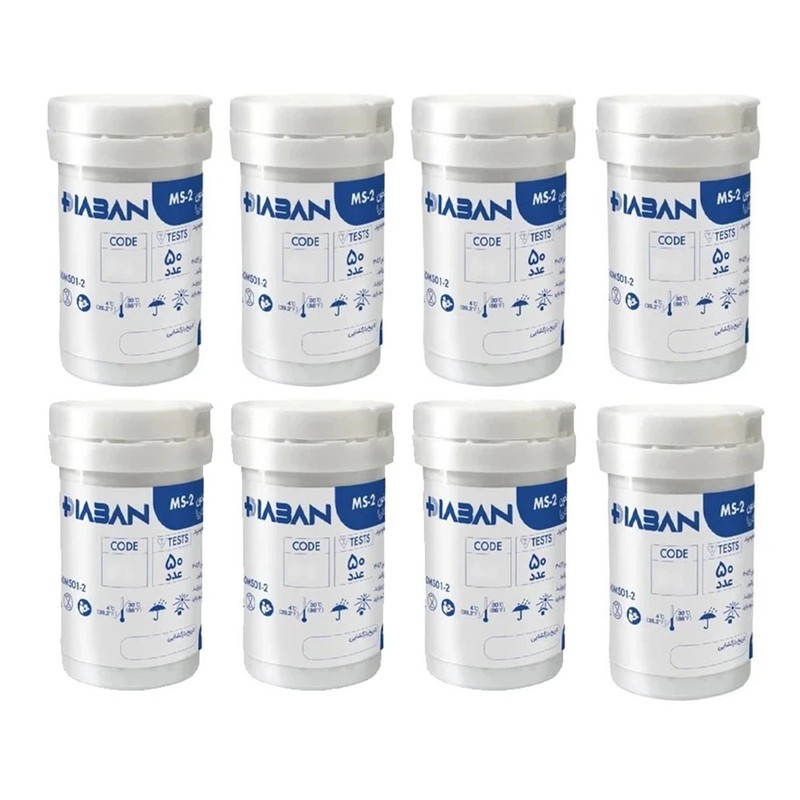 نوار تست قند خون دیابان مدل MS-2 سازگار با دستگاه دیابان هشت بسته 50 عددی