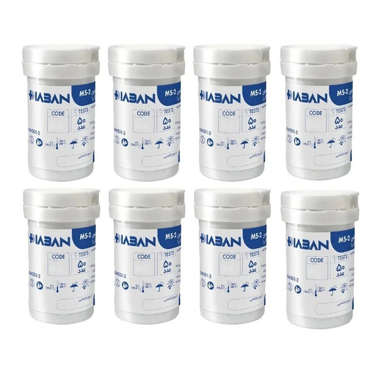 نوار تست قند خون دیابان مدل MS-2 سازگار با دستگاه دیابان هشت بسته 50 عددی