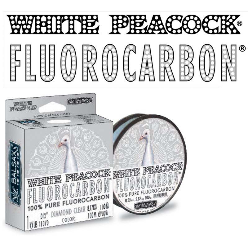 نخ ماهیگیری بالساکس مدل White Peacock-Fluorocarbon سایز 0.14 میلی متر