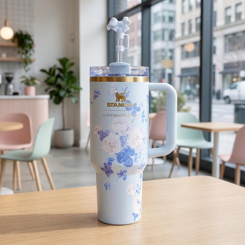 تراول ماگ مدل LoveShackFancy Holiday Quencher Limited edition گنجایش 1.18 لیتر