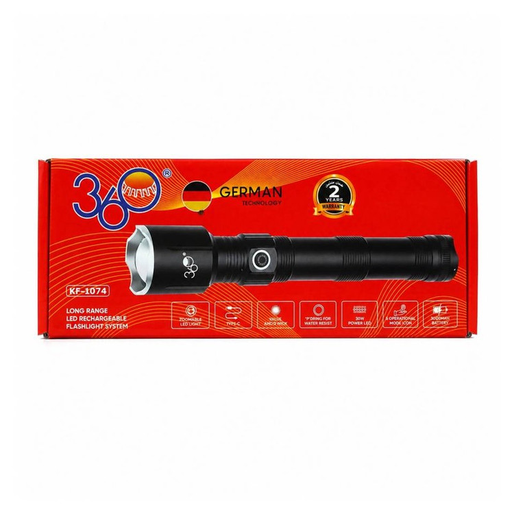 چراغ قوه 360 مدل KF-1074 با نور مهتابی