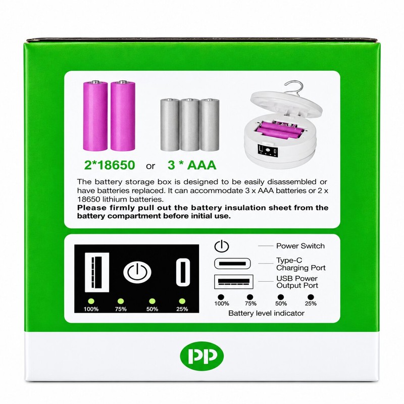 چراغ آویز چادر مدل DP_7823B با باتری لیتیومی 4000 میلیآمپر و قابلیت تنظیم شدت نور