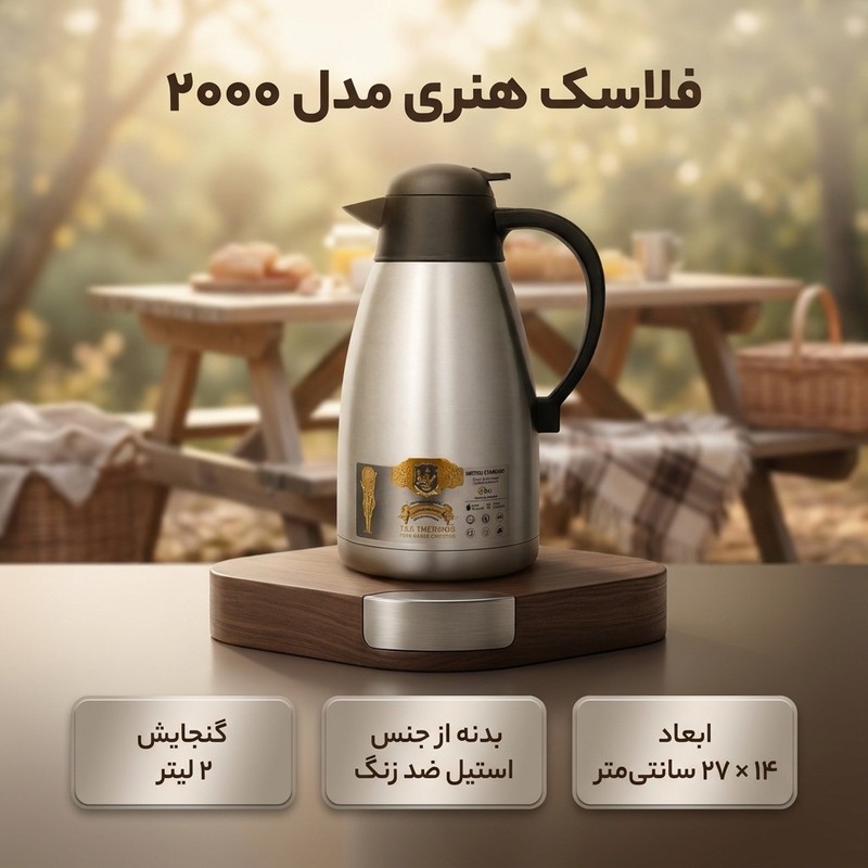 فلاسک هنری مدل ۲۰۰۰ گنجایش ۲ لیتر