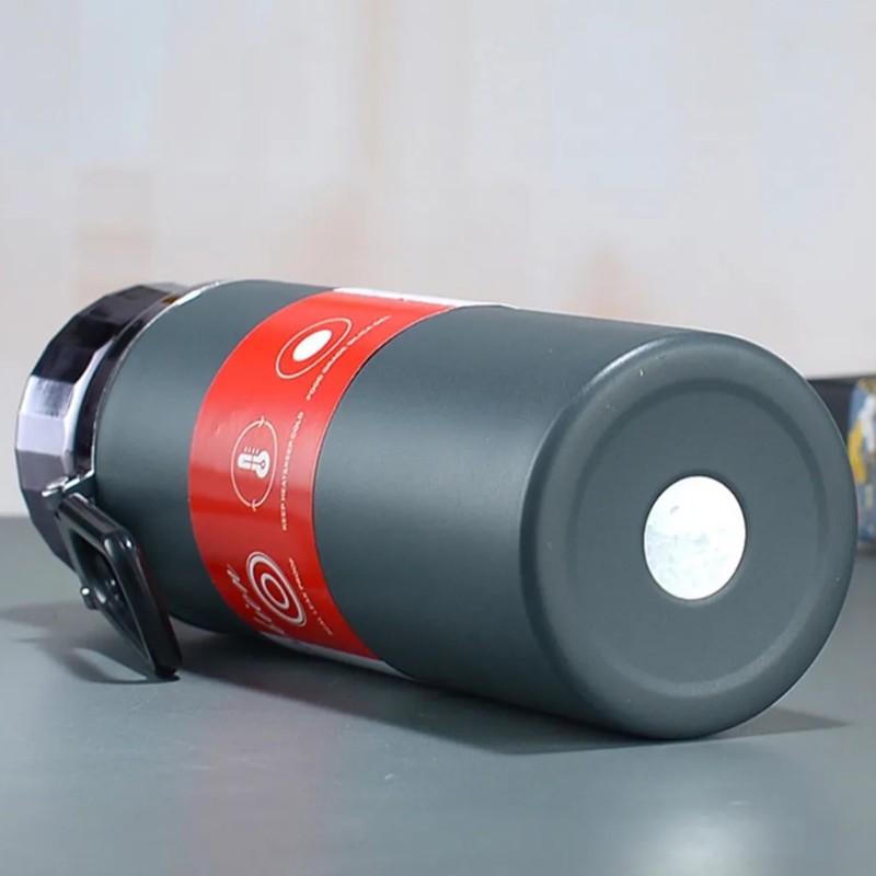 فلاسک مدل الماسی VACUUM CUP با جنس استیل 316 و دماسنج دار ظرفیت 1000 میلیلیتر