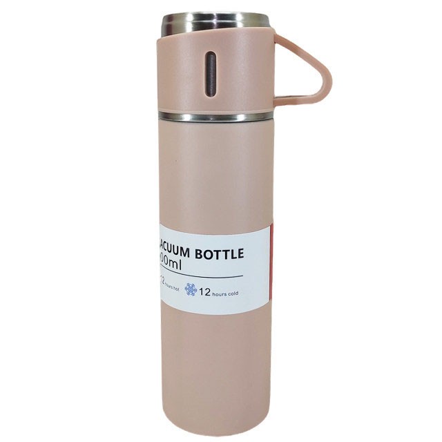 فلاسک مدل کادویی VACUUM FLASK SET کد 01 گنجایش 0.5 لیتر به همراه لیوان مجموعه 3 عددی
