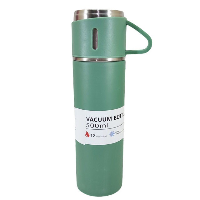 فلاسک مدل کادویی VACUUM FLASK SET کد 01 گنجایش 0.5 لیتر به همراه لیوان مجموعه 3 عددی