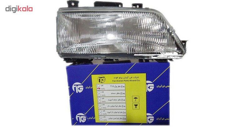 چراغ جلو فن آوران پرتو الوند مدل RADFAR 405 مناسب برای پژو 405 بسته 2عددی