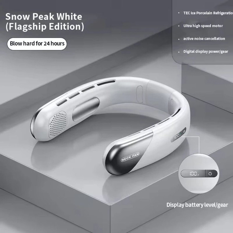 پنکه گردنی مدل Neck Cooling Fan 2026 ظرفیت ۴۰۰۰ میلی آمپر ساعت