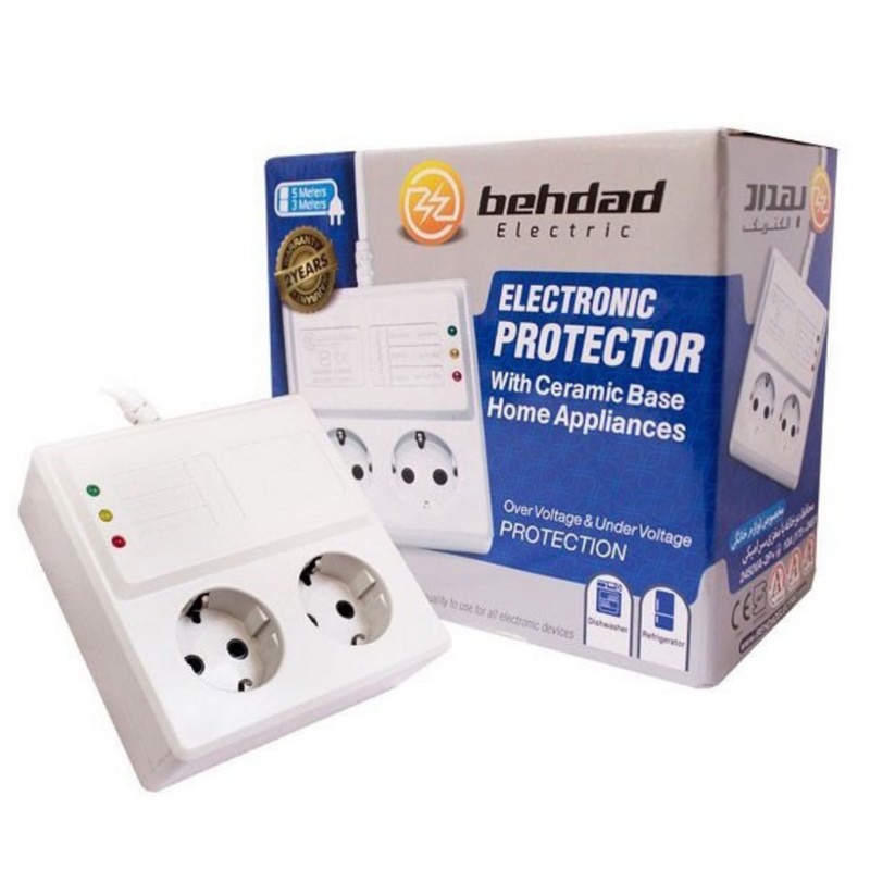محافظ ولتاژ بهداد الکتریک مدل دو پریز bhd200
