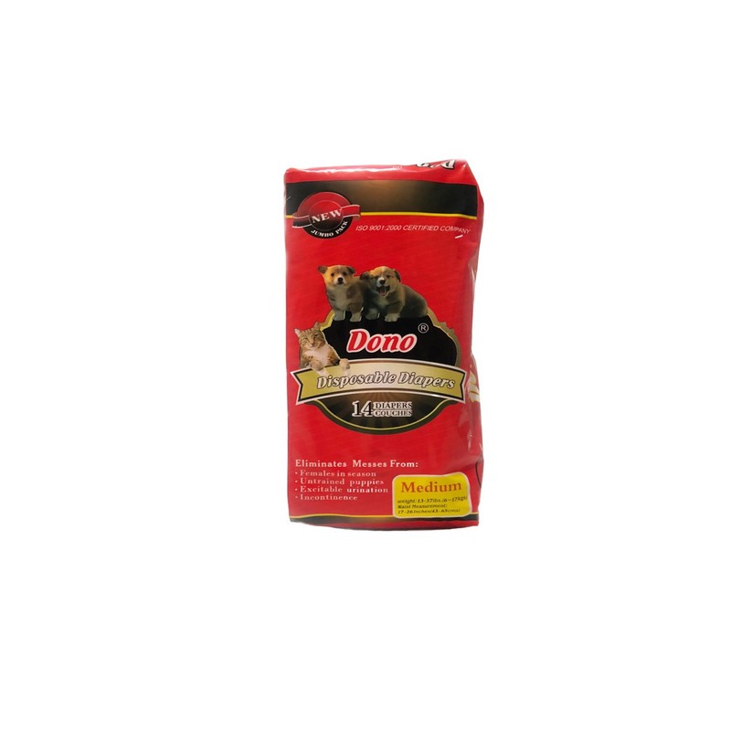 پوشک بهداشتی حیوانات خانگی دونو مدل 08 بسته 14عددی سایز M