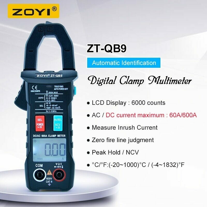مولتی متر کلمپی زویی مدل ZT-QB9