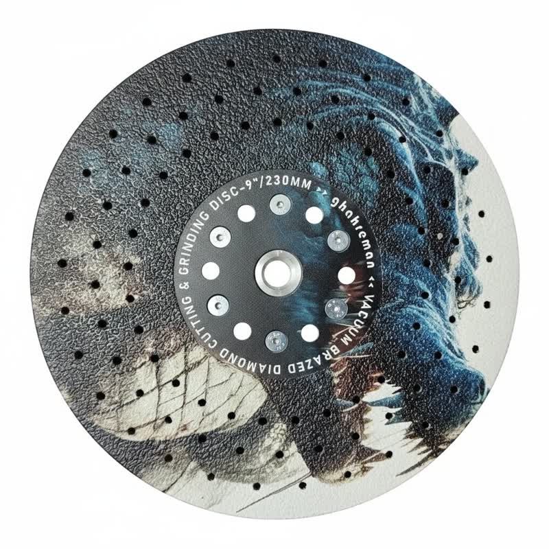 صفحه وکیوم بریز کاشی و سرامیک قهرمان مدل CUTTING & GRINDING DISC سایز 230 میلیمتر