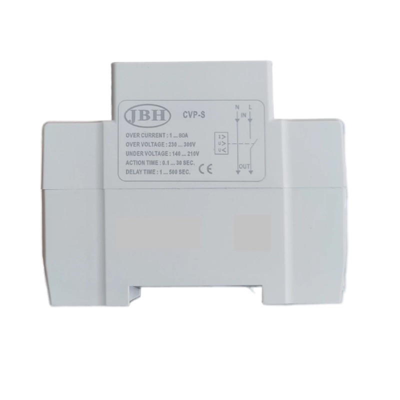 محافظ ولتاژ و جریان تک فاز دیجیتال 80 آمپر جی بی اچ JBH/CVP-S/1PH/80A