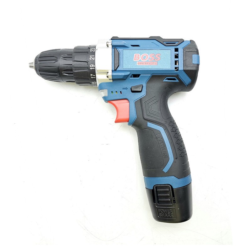 دریل پیچ گوشتی شارژی چکشی باس مدل 18V مجموعه 25 عددی