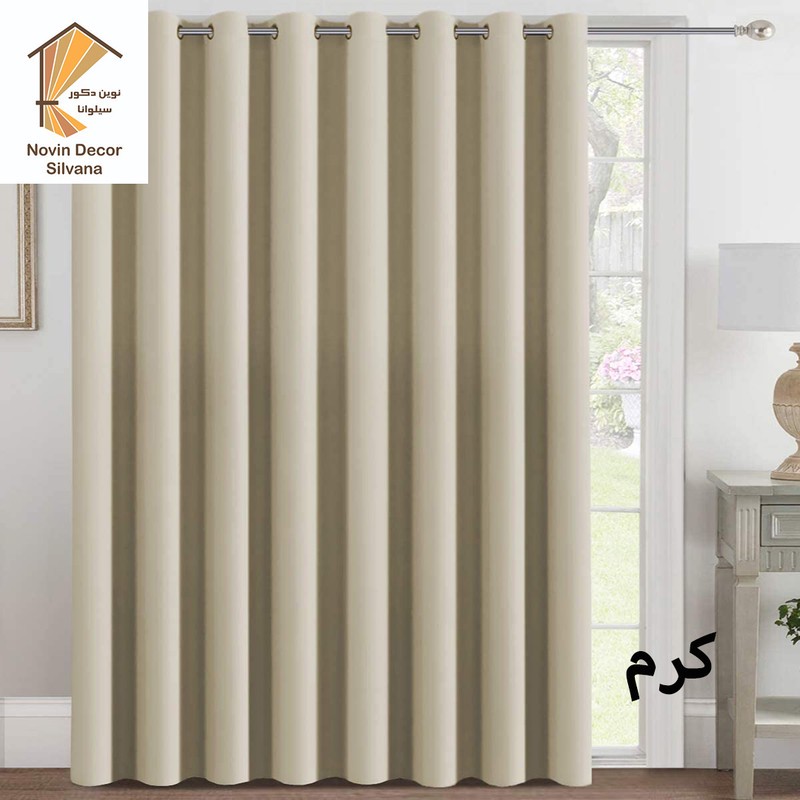 پرده نوین دکور سیلوانا مدل کتان 3 سایز 300x280 سانتیمتر