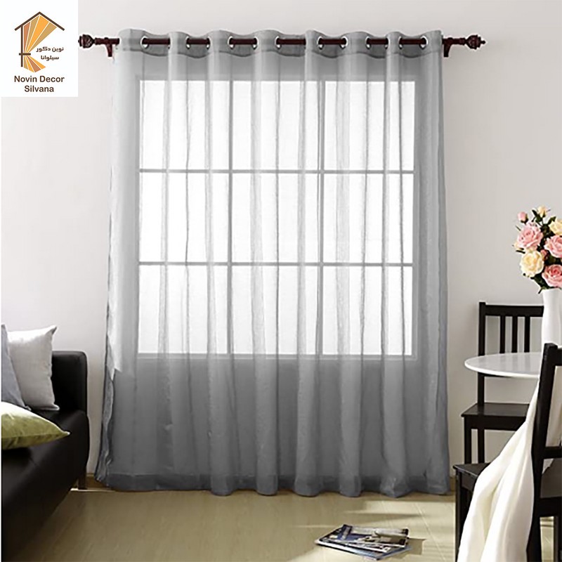 پرده پانچ نوین دکور سیلوانا مدل حریر 3 سایز 280x300 سانتیمتر