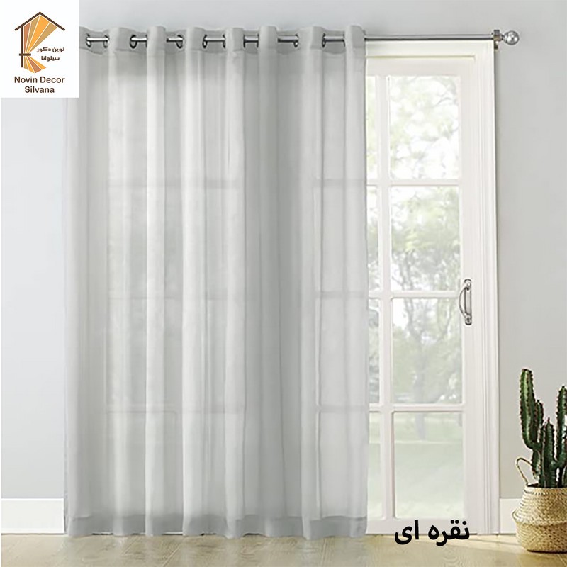 پرده پانچ نوین دکور سیلوانا مدل حریر 3 سایز 280x300 سانتیمتر