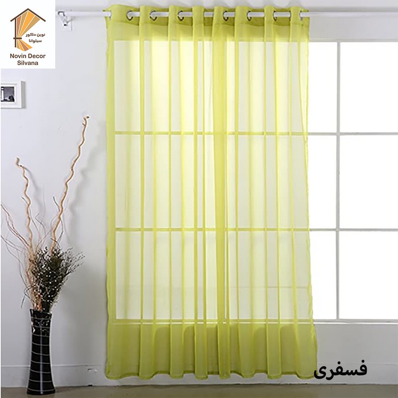 پرده پانچ نوین دکور سیلوانا مدل حریر 3 سایز 280x300 سانتیمتر