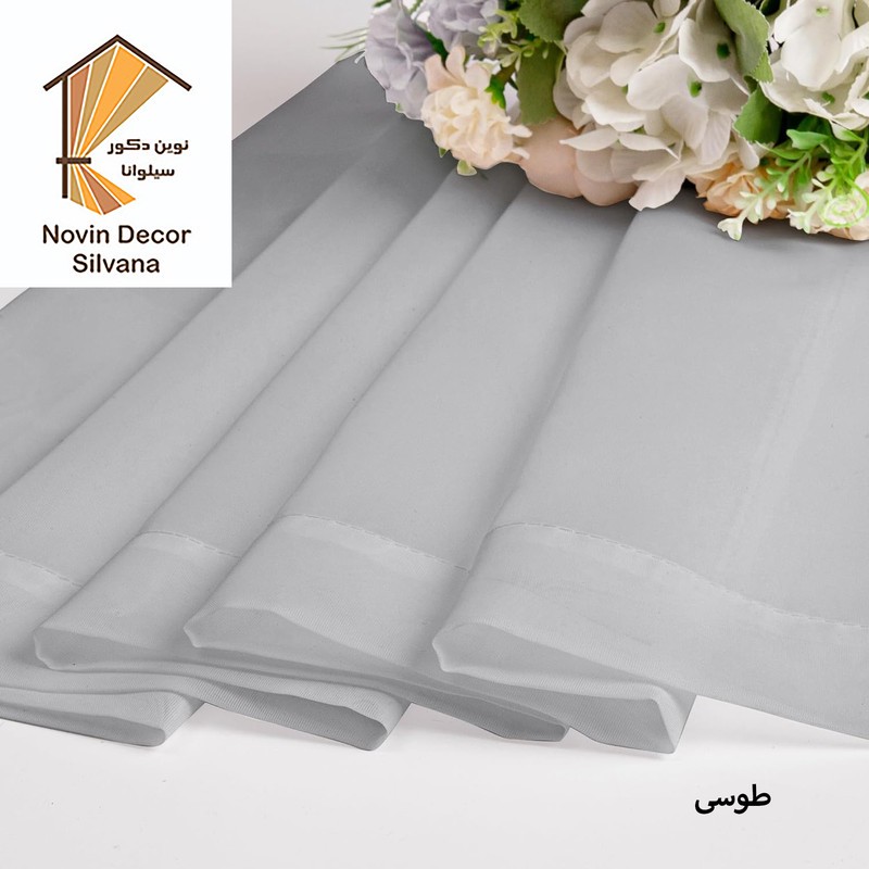 پرده نوین دکور سیلوانا مدل حریر ساده NY14 سایز 280x140 سانتیمتر