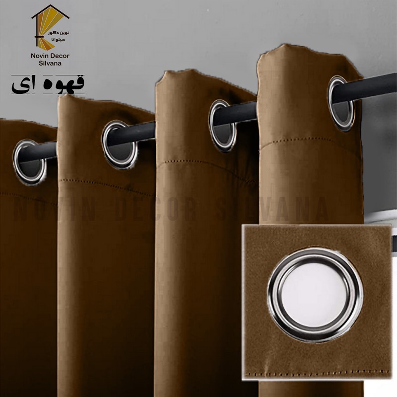 پرده پانچ نوین دکور سیلوانا مدل کتان سایز 200 280 سانتیمتر