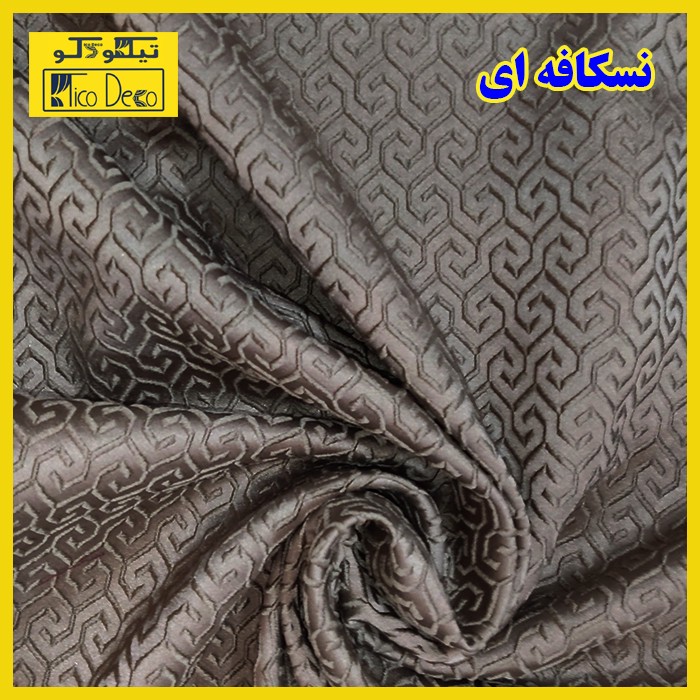 پرده پانچ تیکو دکو مدل ساتن ژاکارت طرحدار ابریشم بافت دار سایز 280x140 سانتیمتر