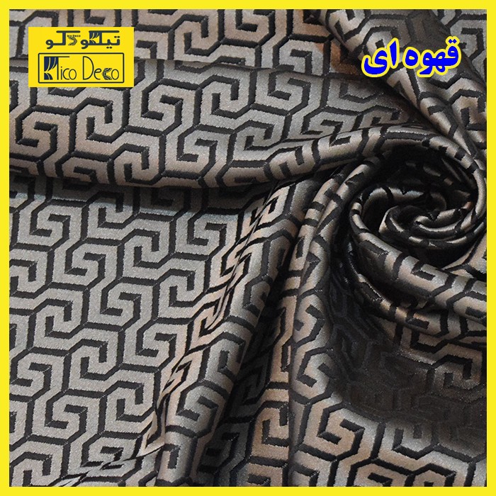 پرده پانچ تیکو دکو مدل ساتن ژاکارت طرحدار ابریشم بافت دار سایز 280x140 سانتیمتر