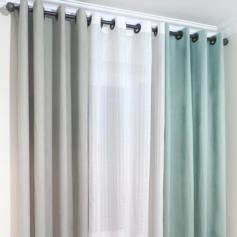 پرده مدل پانچ مخمل مات مدرن سایز 290x200 سانتیمتر