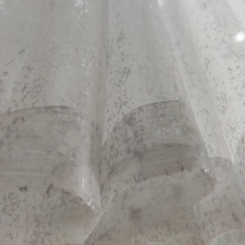 پرده تیکو دکو مدل دوخت ساده حریر ژورژت طلاکوب سایز 280x400 سانتیمتر