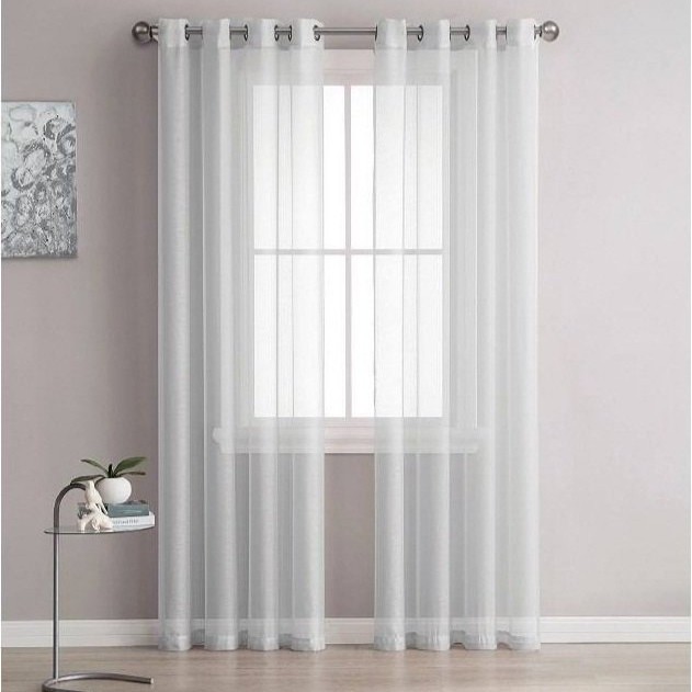 پرده پانچ مدل حریر ساده سایز 140x270 سانتی متر