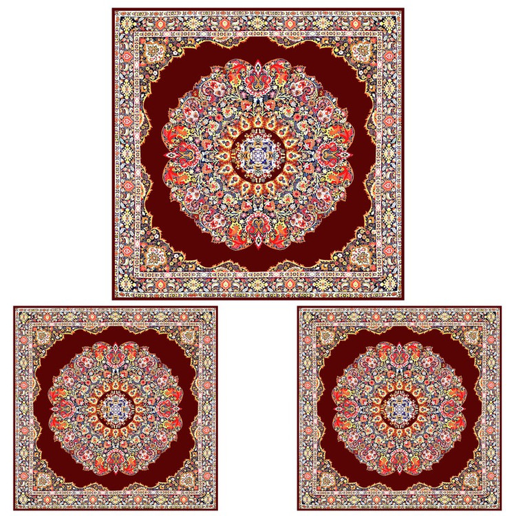 رومیزی سه تکه طرح ترمه کد 9920.3