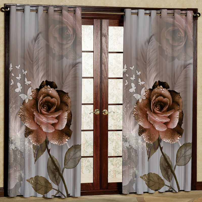 پرده مدل مخمل پانچی کد 1918T2 سایز 200x140 سانتی متر