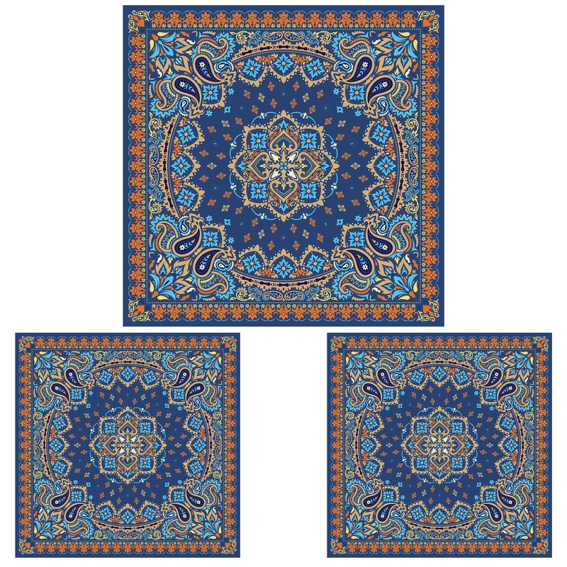 ست رومیزی سه تکه طرح ترمه کد 9962