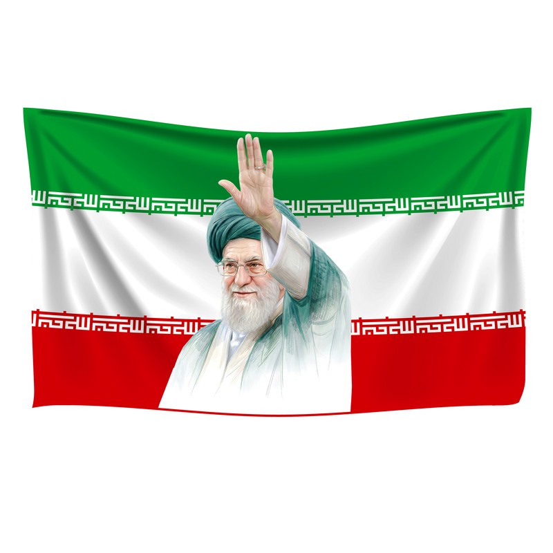 پرچم طرح رهبر شهید آیت الله خامنه ای