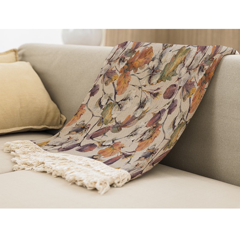 شال مبل بارمان دکور طرح سنجابک کد 29 سایز 98x180 سانتی متر
