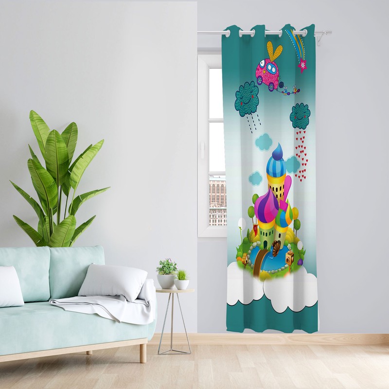 پرده مدل اتاق کودک مخمل پانچی کد 1223 سایز 140x200 سانتی متر