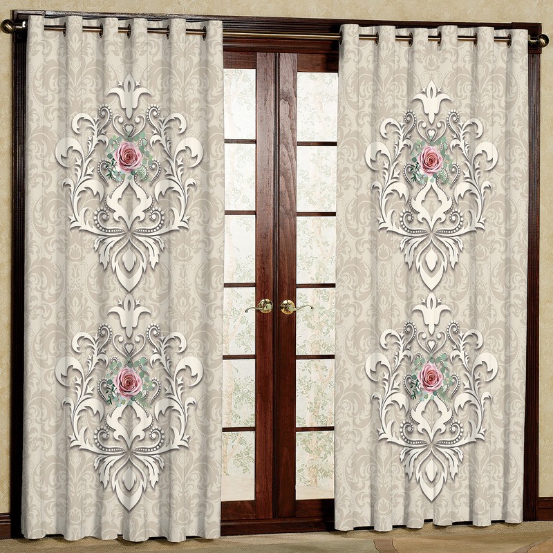 پرده مدل طرحدار مخمل پانچی کد 4016 سایز 200x140 سانتی متر