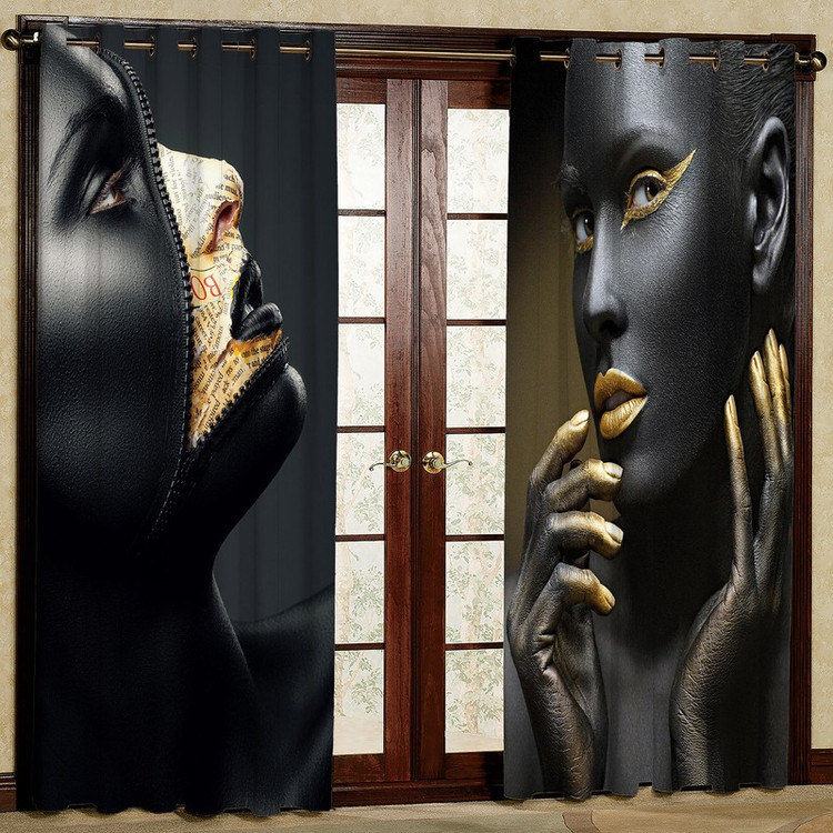 پرده مدل مخمل پانچی طرح آرایشی کد 1060 سایز 200x140 سانتی متر