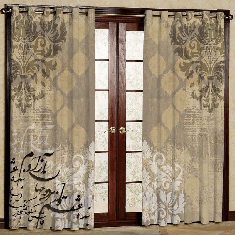 پرده مدل مخمل پانچی کد m4400 سایز 140x280 سانتی متر