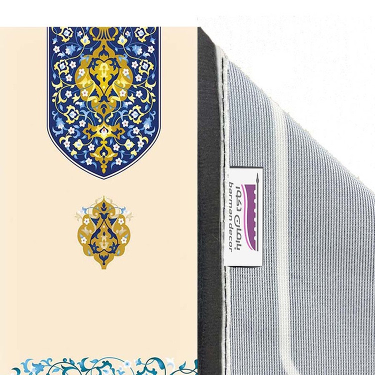 پرده بارمان دکور طرح سنتی مدل هازان پانچی کد 1538 W سایز 140x280 سانتی متر
